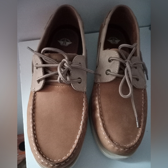 DOCKERS MEN'S VARGAS TAN STONE Moccasin, boat,leathers sz 13M - Picture 9 of 10